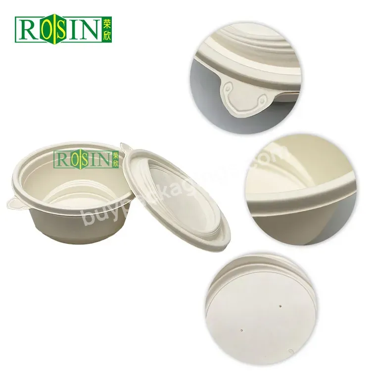 Wholesale Biodegradable Sugarcane Corn Starch Plastic Round Take Away Togo Plastic Hot Soup Packing Bowl Salad Bowl With Lid - Buy Disposable Round 16 32 48oz Bagasse Salad Bowl,Corn Starch Take Away Soup Bowl,Take Away Bowl Salad Bowl With Lid.