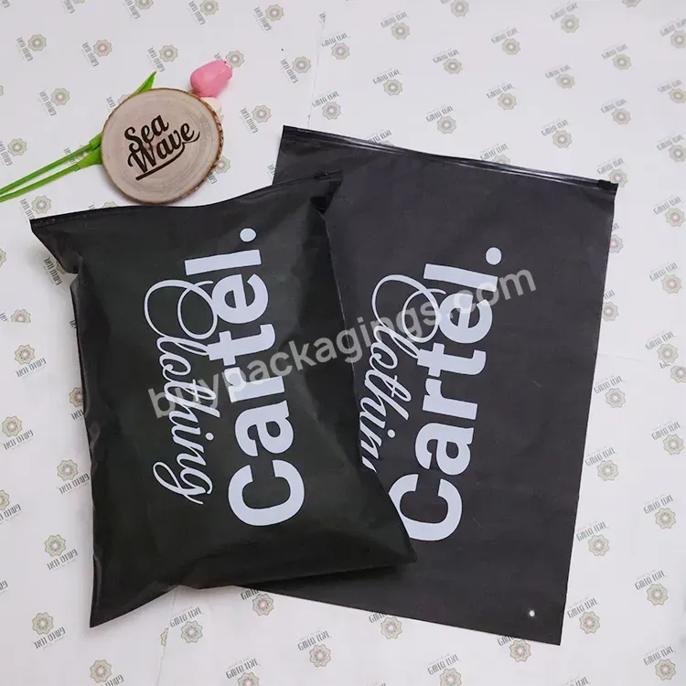 Wholesale Black Zipper Pouch Customized Logo Printing Zip Lock Plastic Bag For Packaging Clothing Zipper Bag - Buy Frosted Zipper Bag,Zipper Bag For Clothing,Plastic Bags Wholesale Zipper Pouch.