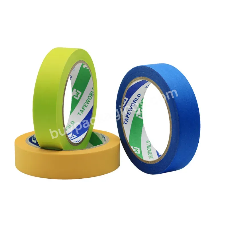 Wholesale Blue Yellow Color Automotive Promotional Masking Tape For Painting Crepe Paper Tape - Buy Promotional Masking Tape For Painting,Masking Tape For Painting,Masking Tape Jumbo Roll.