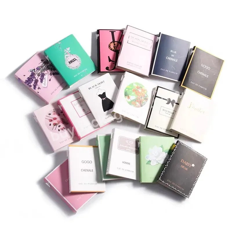Wholesale Book Shape 2ml Fragrance Bottle Perfume Paper Testing Strips Perfume Sample Card