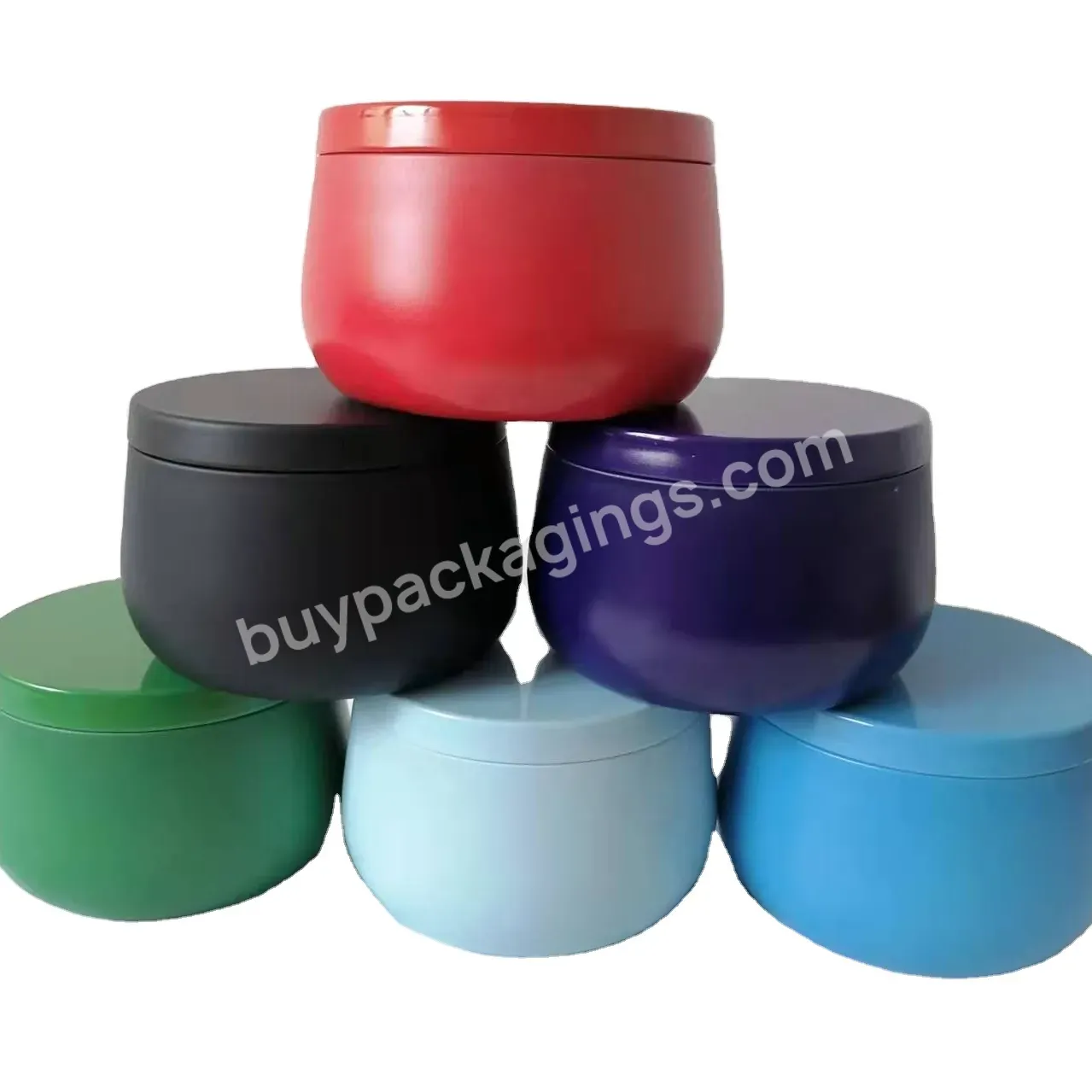 Wholesale Candle Tins Cans Tin Christmas Candle 2oz 4oz 6oz 8oz Gold,Rose Gold,White,Matte Black,Red,Green,Blue,At Stock - Buy Travel Soy Candles Black Tins Private Label,4oz Circle Tin Threaded,Tin With Transparent Lid For Candles.