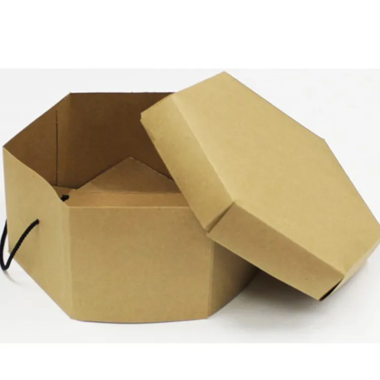 wholesale cardboard hexagon cheap hat boxes
