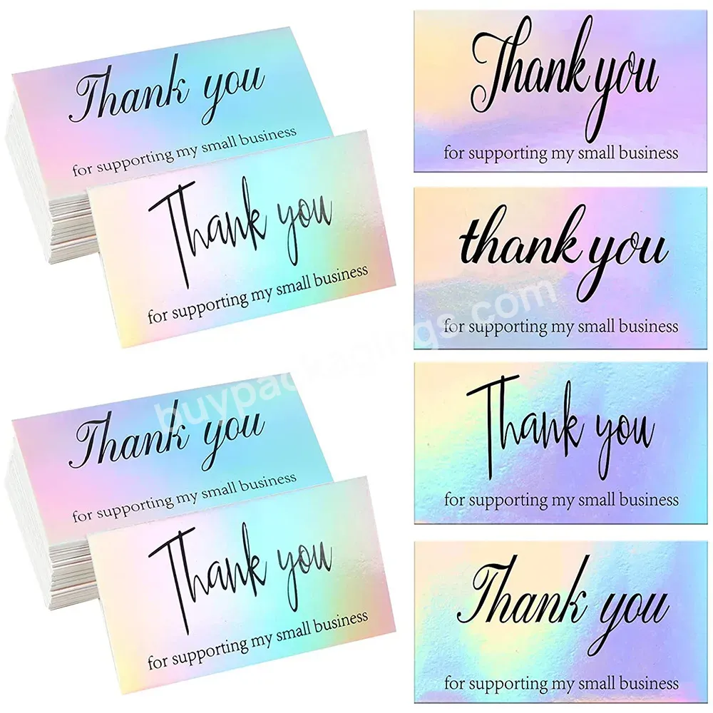 Wholesale Cheap Customized Logo Thank You Holographic Business Card Forsupport My Small Company - Buy Holographic Business Card,Holographic Card Custom,Thank You For Supporting My Small Business.
