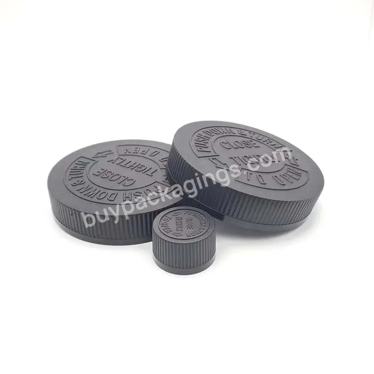 Wholesale Childproof Screw Bottle Top Lid Plastic Child Resistant Cap In Different Size 20-53mm