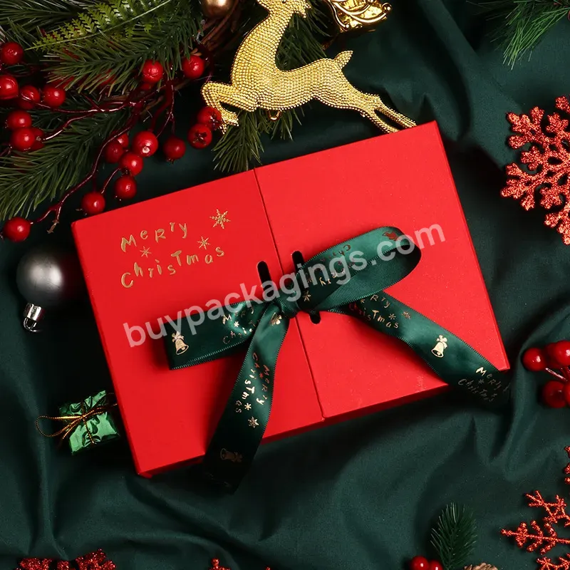 Wholesale Christmas Gift Box Custom Logo Ribbons Fixed Luxury Paper Packaging Box - Buy Christmas Gift Packaging Box,Custom Logo Packaging Cardboard Box,Christmas Gift Packaging Christmas Gift Box.