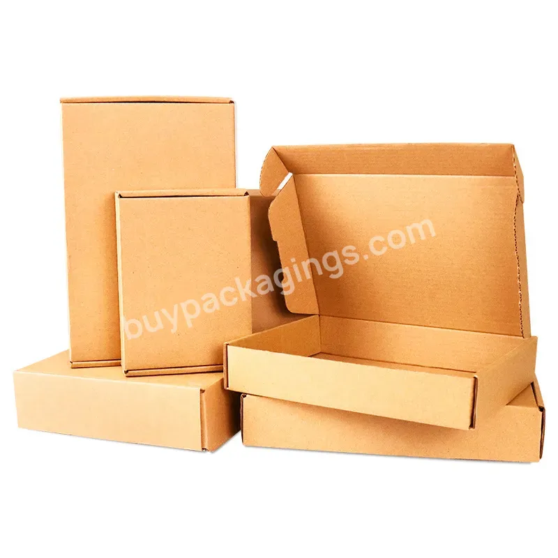 Wholesale Clothing Underwear Extra Hard Packaging Express Brown Solid Color Kraft Paper Boxes - Buy Oem Hard Corrugated Paper Carton Box,Paper Packaging Box,Kraft Paper Box.