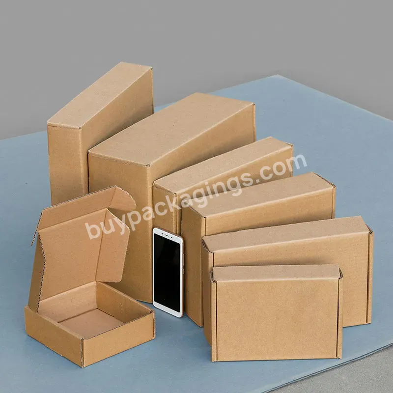 Wholesale Clothing Underwear Extra Hard Packaging Express Brown Solid Color Kraft Paper Boxes - Buy Oem Hard Corrugated Paper Carton Box,Paper Packaging Box,Kraft Paper Box.