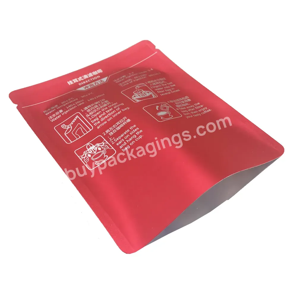 Wholesale Colorful Custom Printed Food Grade 3 Side Seal Aluminum Foil Plastic Drip Coffee Bag Pouch - Buy Drip Coffee Pouch,Bags For Food Packaging,Aluminum Foil Snack Bags.