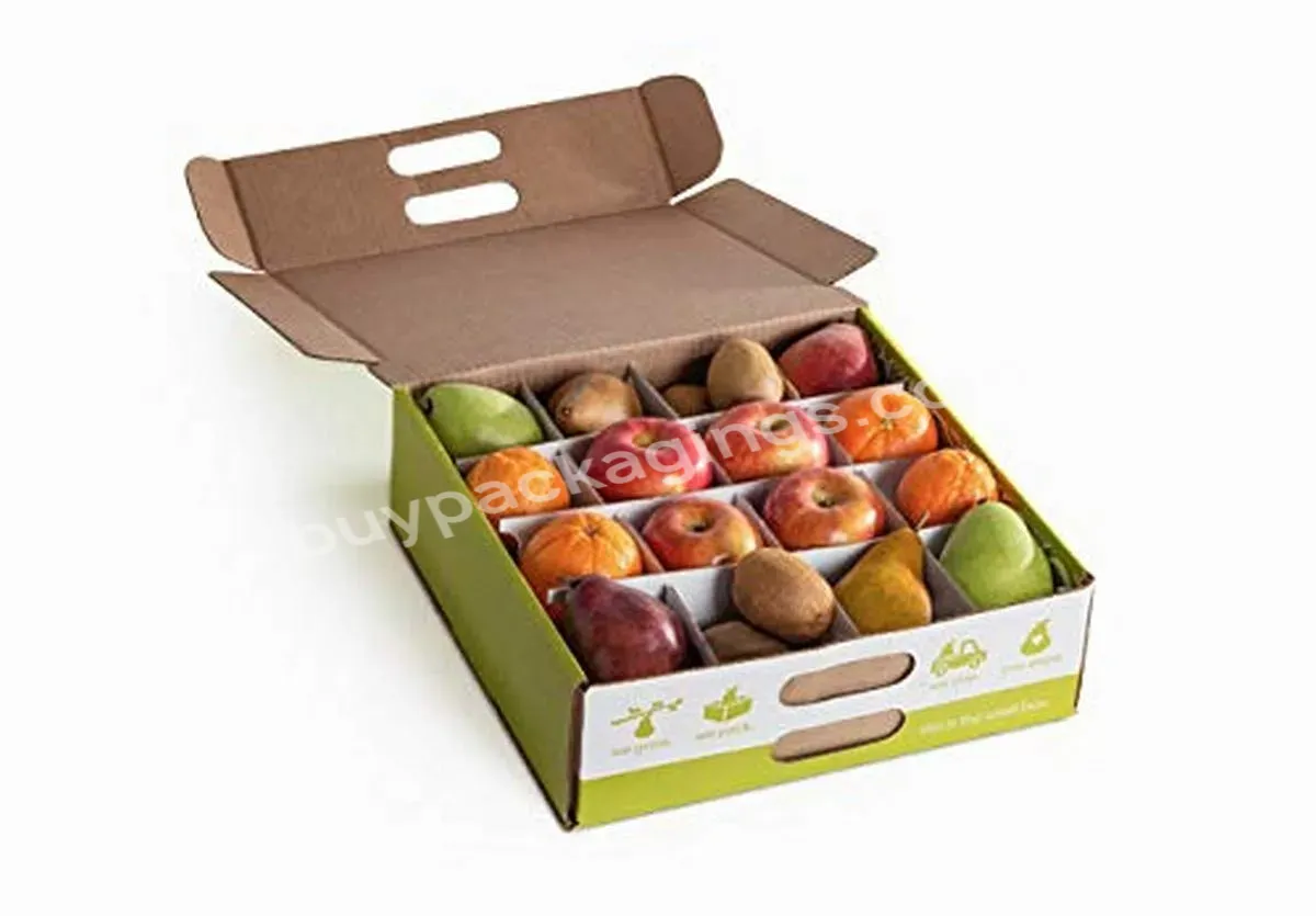 Wholesale Compartment Cardboard In Packing Box For Cherry Corrugated Brown Snack Ready Fresh Fruit Box Delivery Shipping Box - Buy Fruit Shipping Box,Ready Fruits In Box,Cherry Fruit Packaging Boxes.