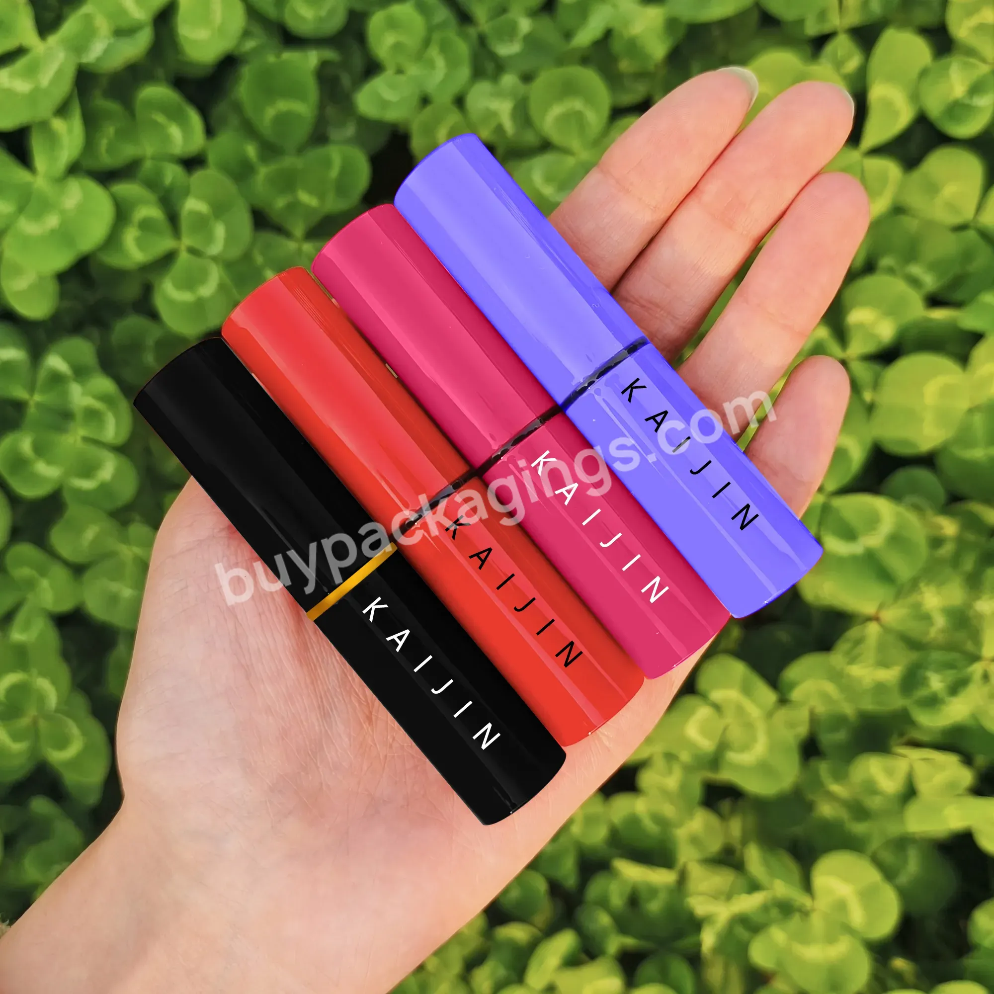 Wholesale Cosmetic Packaging Lip Balm Container 3.5g Reusable Colorful Plastic Lipstick Tube - Buy Lip Balm Container,Lip Balm Container Private Label Lipstick Clear Purple Black Red 3.5g Plastic Lip Balm Tube,Lip Balm Container Spf Lip Balm Private