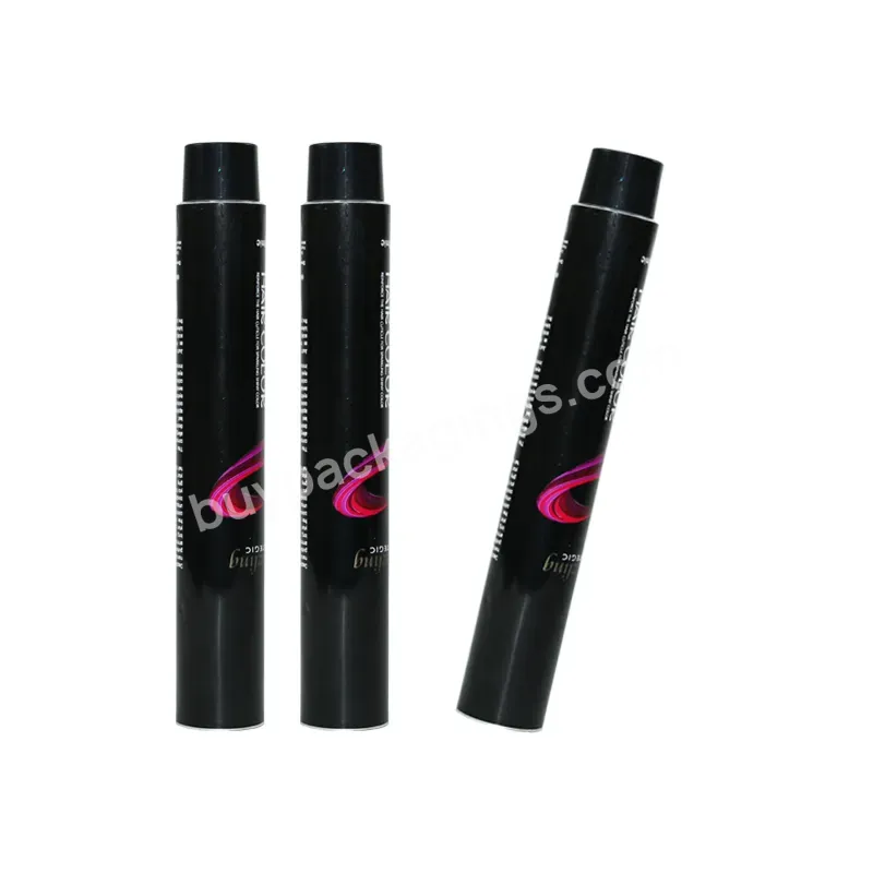 Wholesale Custom Black Hair Color Shampoo Hair Color Change Dye Cream Aluminum Tube Packaging Screw Lip Flip Top Lip