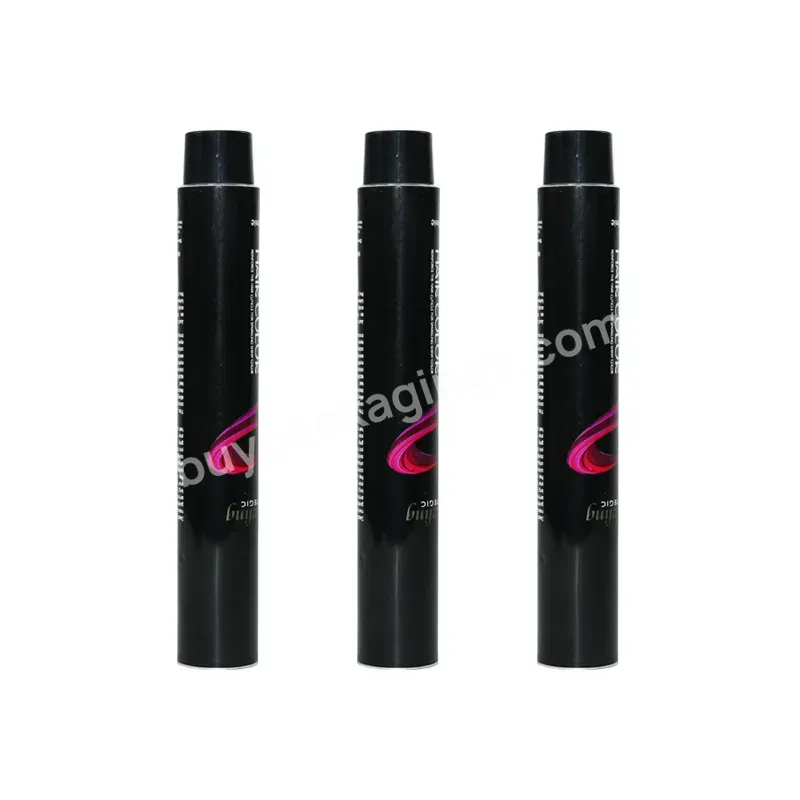 Wholesale Custom Black Hair Color Shampoo Hair Color Change Dye Cream Aluminum Tube Packaging Screw Lip Flip Top Lip