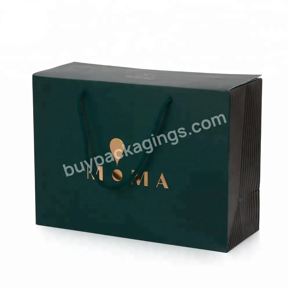 Wholesale Custom Branded Printed Luxury Ivory Board Gift Paper Bag Box