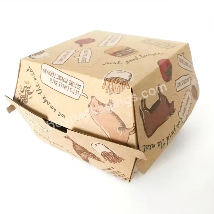 Wholesale Custom Burger Packaging Box Kraft Boxes For Burger Burger Box & Fries Paper - Buy Custom Burger Packaging Box,Kraft Boxes For Burger,Burger Box & Fries Paper.