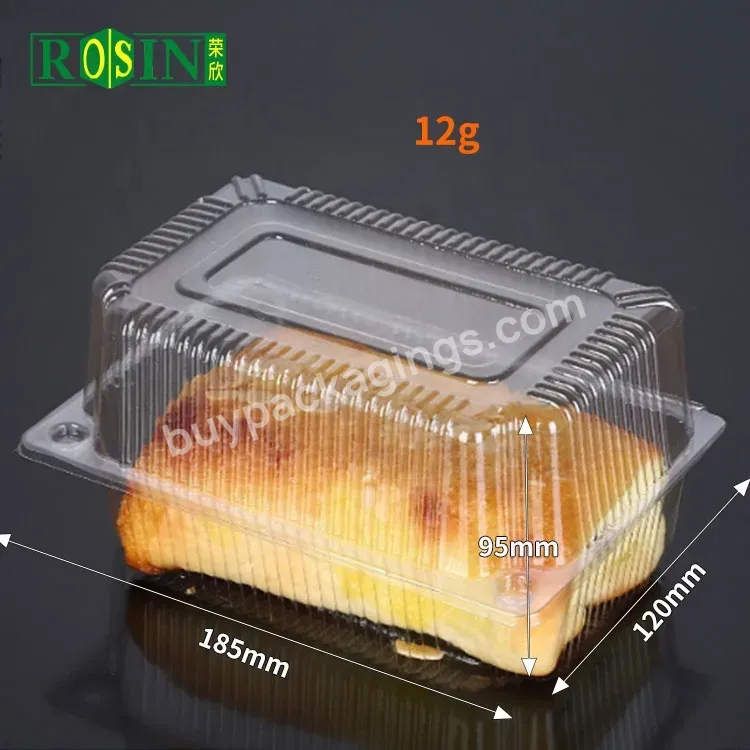 Wholesale Custom Clear Plastic Bread Box Bakery Food Packaging Croissant Packaging Box With Compartments