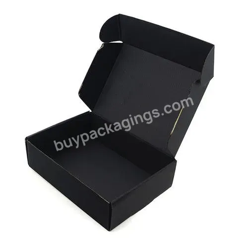 Wholesale Custom Logo Corrugated Shoe Clothes Black Packaging Folding Mailer Box - Buy Corrugated Paper Box,Gift Box Packing,Folding Mailer Box.