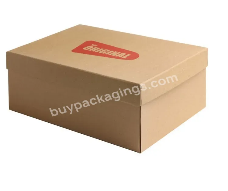 Wholesale Custom Logo Folding Brown Corrugated Sports Shoe Box Shipping Packaging Box For Shoes - Buy Packaging Box For Shoes,Custom Corrugated Paper Boxes,Folding Shoes.