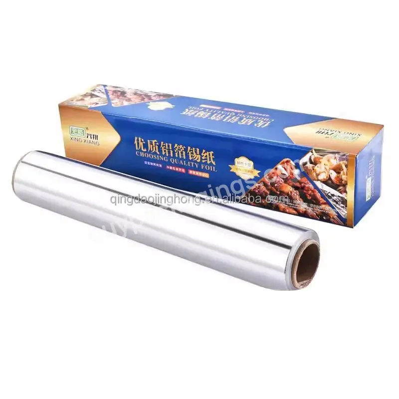 Wholesale Custom Logo Food Grade Aluminum Foil Roll 8011 Containers Paper Boxes For Barbecue - Buy Aluminum Foil,Aluminum Foil Roll Food Grade,Aluminum Foil Box.