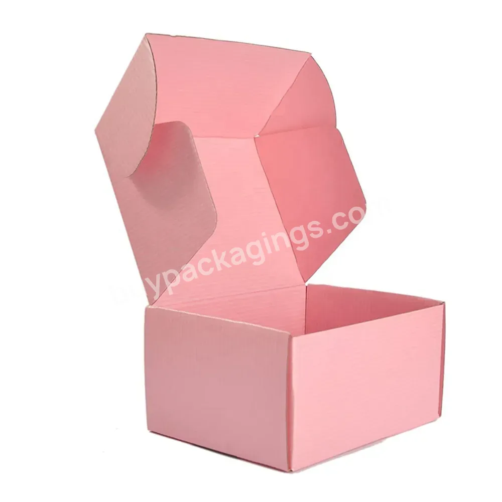 Wholesale Custom Logo Paper Corrugated Cardboard Makeup Cosmetic Packaging Cute Pink Package Box For Wigs - Buy Package Box For Wigs,Package Box With Insert,Bottle Box Package.
