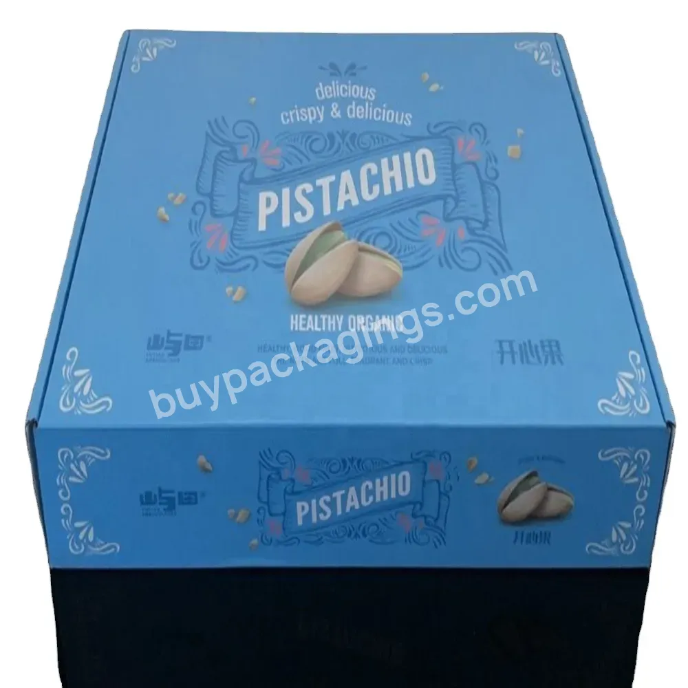 Wholesale Custom Logo Paperboard Luxury Packaging Box /gift Packing Cardboard Paper Pistachio Packaging Box - Buy Pistachio Nuts Cardboard Gift Packaging Box,Customized Corrugated Box For Pistachio Nuts Packaging,Cardboard Food Packaging Box.