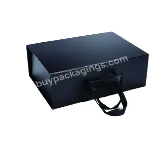 Wholesale Custom Logo Paperboard Packaging Gift Boxes Pink Clothing Box With Ribbon Handle