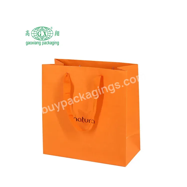 Wholesale Custom Logo Printed Packaging White Brown Kraft Gift Craft Shopping Paper Bag With Ribbon Handles - Buy Paper Bag,Kraft Paper Bag,Paper Shopping Bag.
