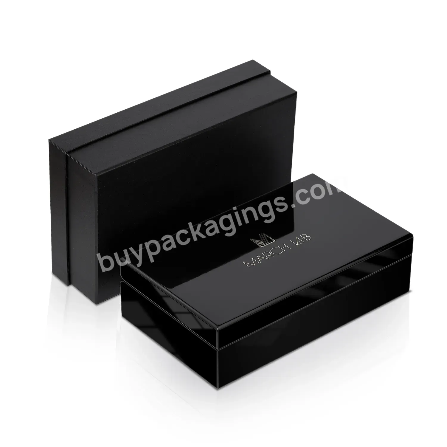 Wholesale Custom Logo Wallet Packaging Clamshell Gift Closure Mailer Shape Rigid Black Magnetic Box With Insert Box For Book - Buy Wallet Packaging Box,Box For Book,Book Mailer Box.