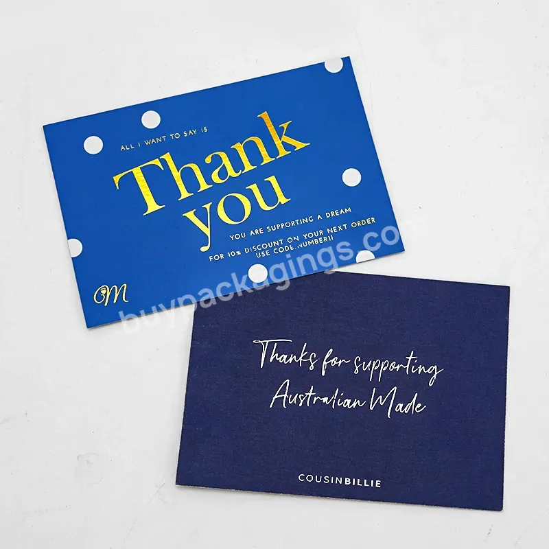 Wholesale Custom Luxury High Quality Thank You Card Printing For Small Business With Logo - Buy Luxury Thank You Card For Small Business,Luxury Business Cards,Wholesale Custom Luxury High Quality Gold Foil Thank You Card For Small Business With Logo.