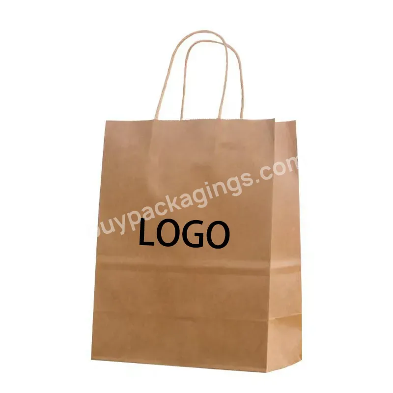 Wholesale Custom Packaging Craft Brown Kraft Paper Shopping Bag - Buy Custom Kraft Paper Bag,Paper Bag With Logo,Paper Shopping Bag.