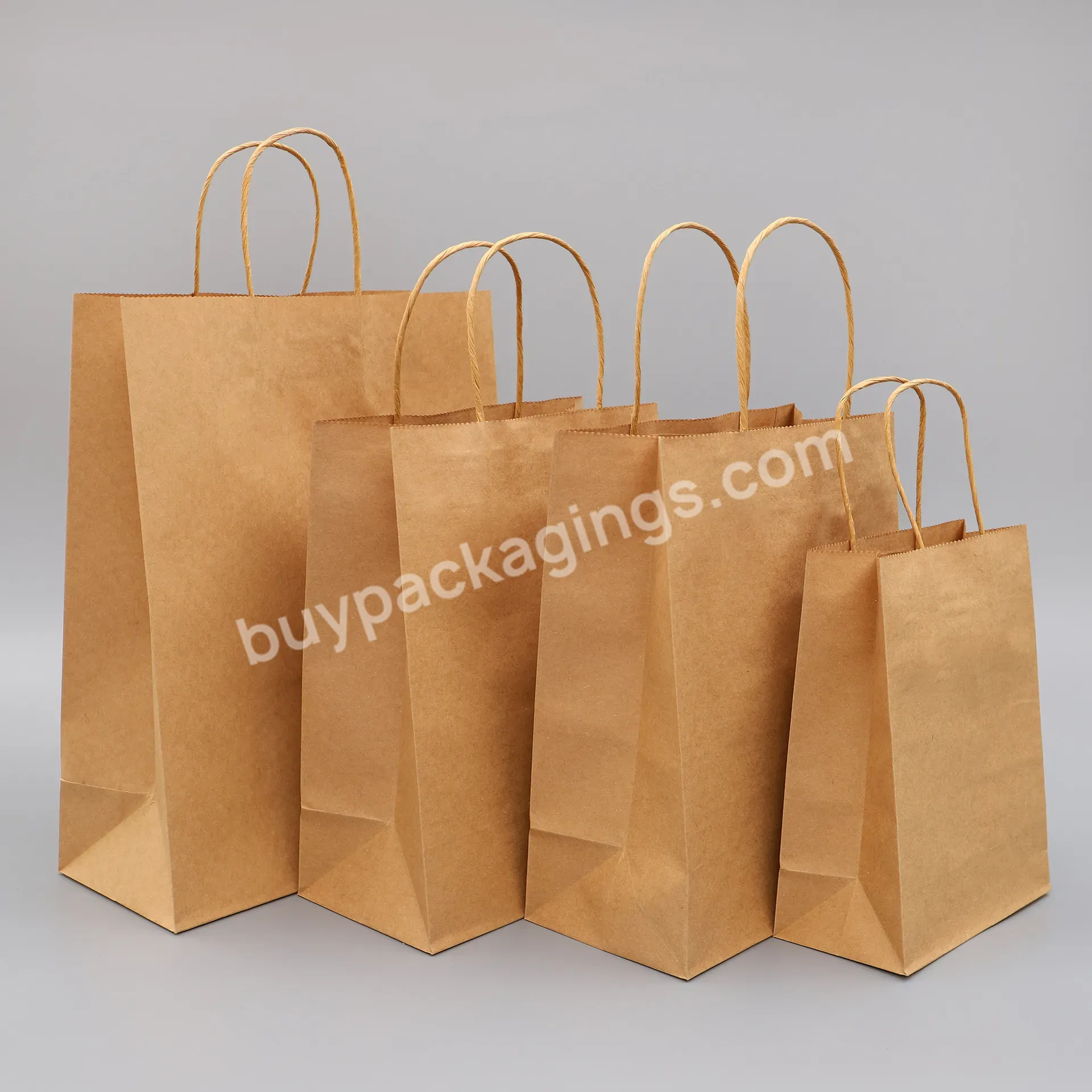 Wholesale Custom Packaging Craft Brown Kraft Paper Shopping Bag - Buy Custom Kraft Paper Bag,Paper Bag With Logo,Paper Shopping Bag.