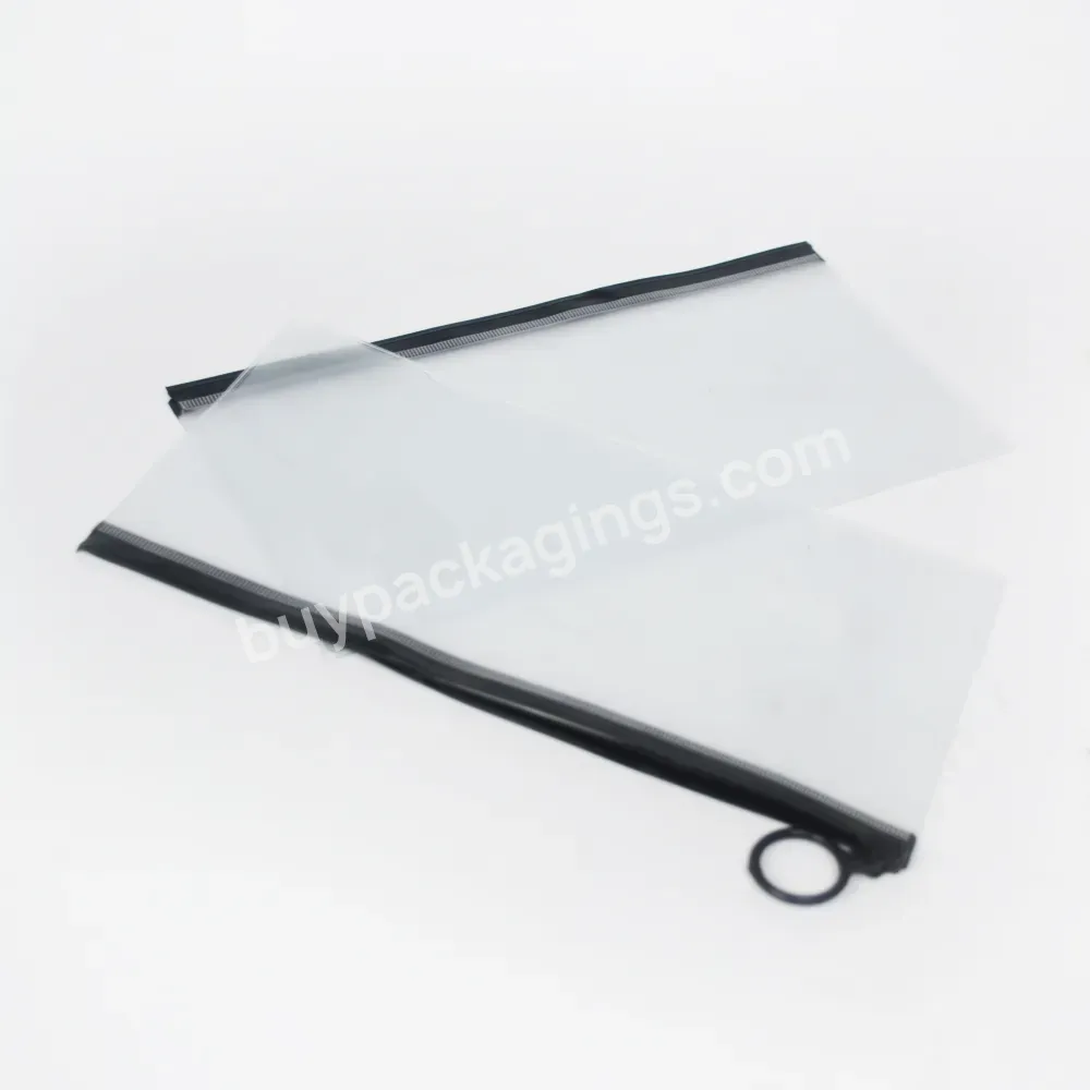 Wholesale Custom Plastic Printing High Quality Slide Pvc Bag Frosted Ziplock Shipping Frosted Matte Clear Stationery Zipper Bags - Buy Clear Stationery Zipper Bags,Wholesale Custom Packaging Printed Logo Self Sealing Shirt Clothes Zip Lock Clear Zipl