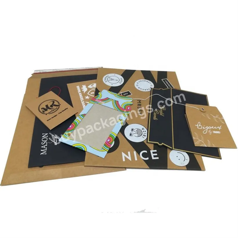 Wholesale custom print logistics biodegradable kraft mailing paper bags rigid mailer logo paper mailer
