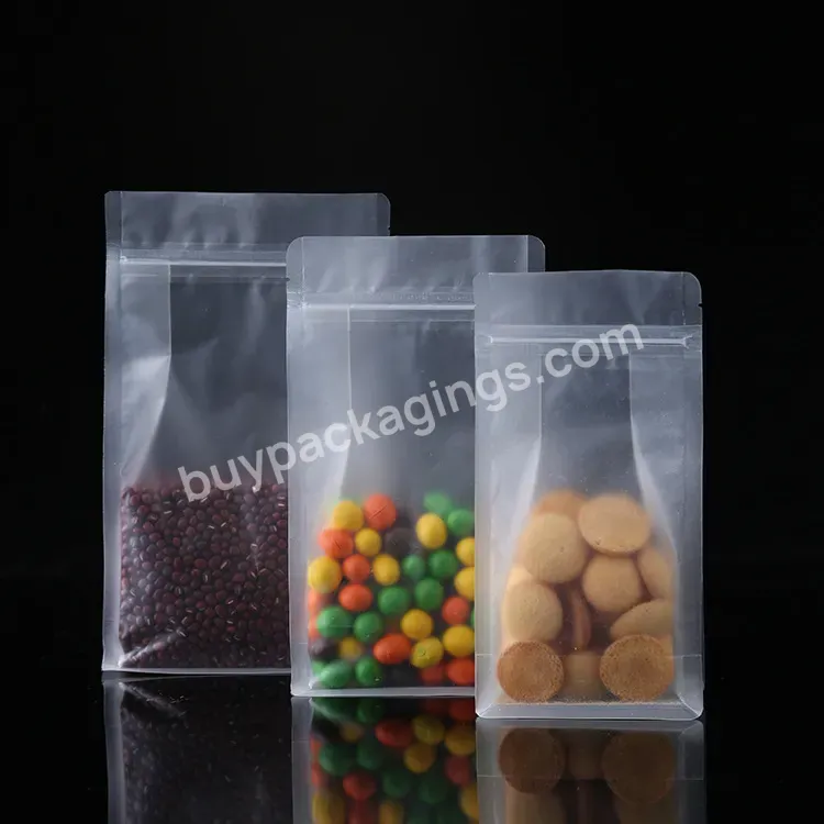 Wholesale Custom Printed Plastic Food Packaging Bags With Zipper Eight Side Sealing Wide Side Self-supporting Transparent Bag - Buy Cereals Packaging Bag,Compound Plastic Bag,Snack Packaging Bag.