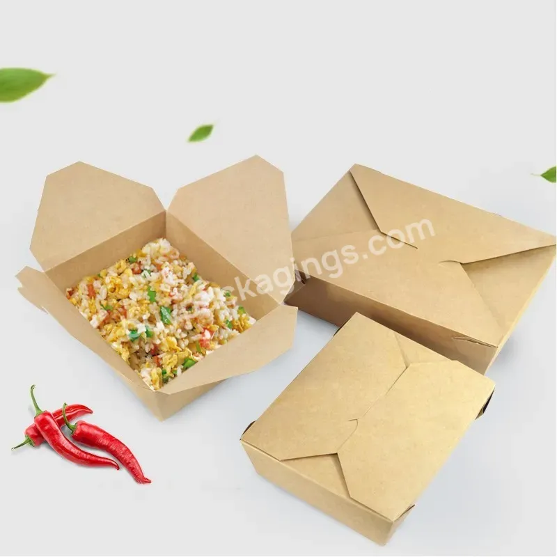 Wholesale Custom Printing Fast Food Take Away Box Disposable Kraft Paper Meal Box - Buy Custom Printing Fast Food Take Away Box,Disposable Food,Kraft Paper Meal Box.