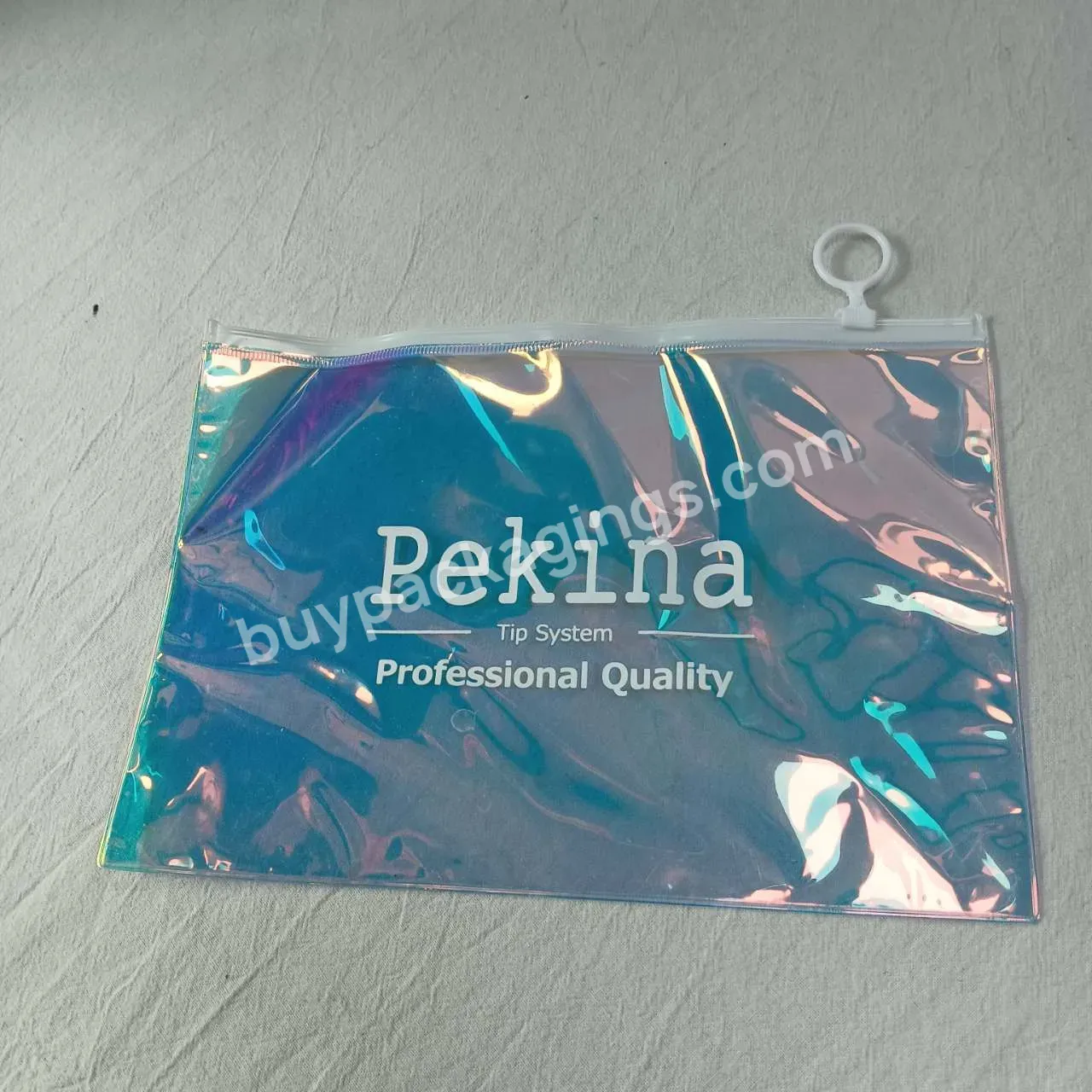 Wholesale Custom Printing Logo Strong Thick Holographic Jewelry Packaging Cosmetic Waterproof Pvc Zip Bag Bag - Buy Custom Package Bags With Logo,Waterproof Zip Lock Packaging Bag,Holographic Pvc Plastic Bags.