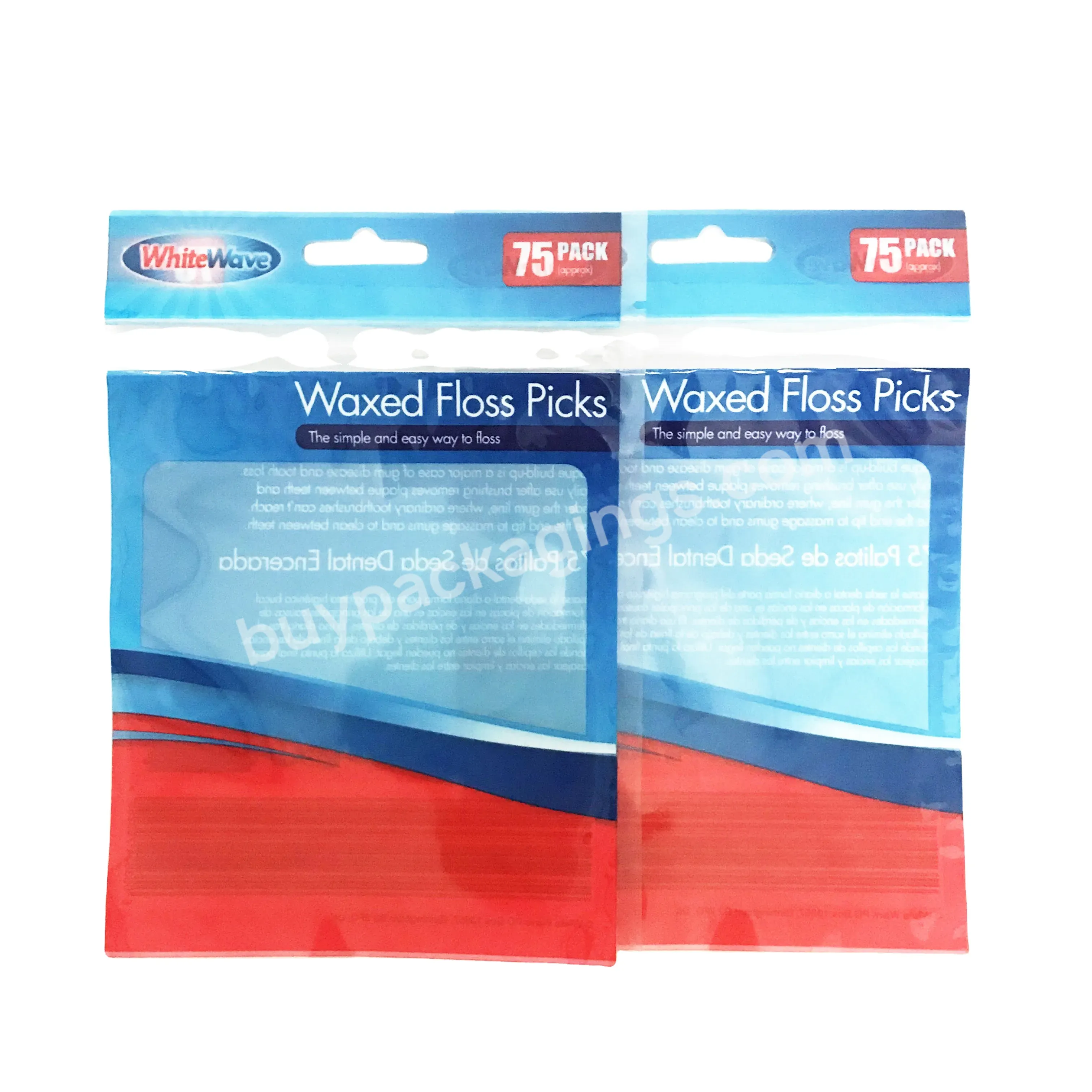Wholesale Custom Printing Plastic Ziplock Bags For Floss Picks Packing Three Side Sealed Bag For Food Packaging - Buy Floss Bag,Food Packaging,Ziplock Bag.