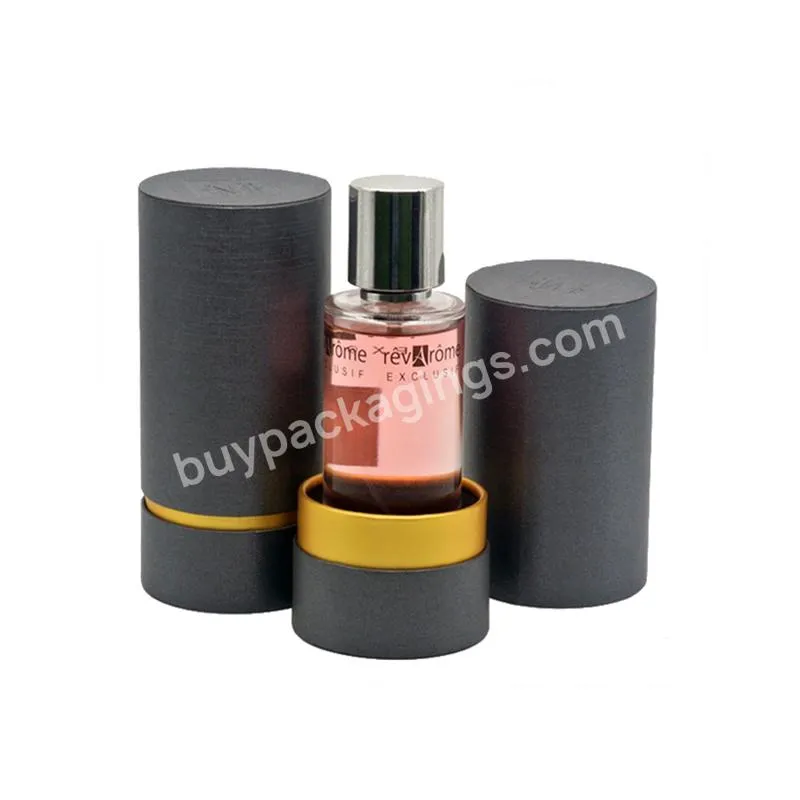Wholesale Custom Private Label Empty Essential Oil Tube Private perfume Packaging Black Paper Tube