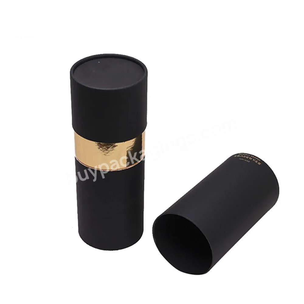 Wholesale Custom Private Label Empty Essential Oil Tube Private perfume Packaging Black Paper Tube