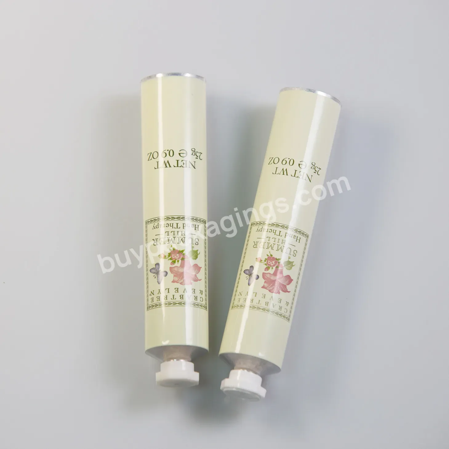 Wholesale Custom Recyclable Cosmetic Aluminum Tube Hand Cream Tube Packaging 3ml To 200ml Diameter 28mm 30mm 32mm 35mm
