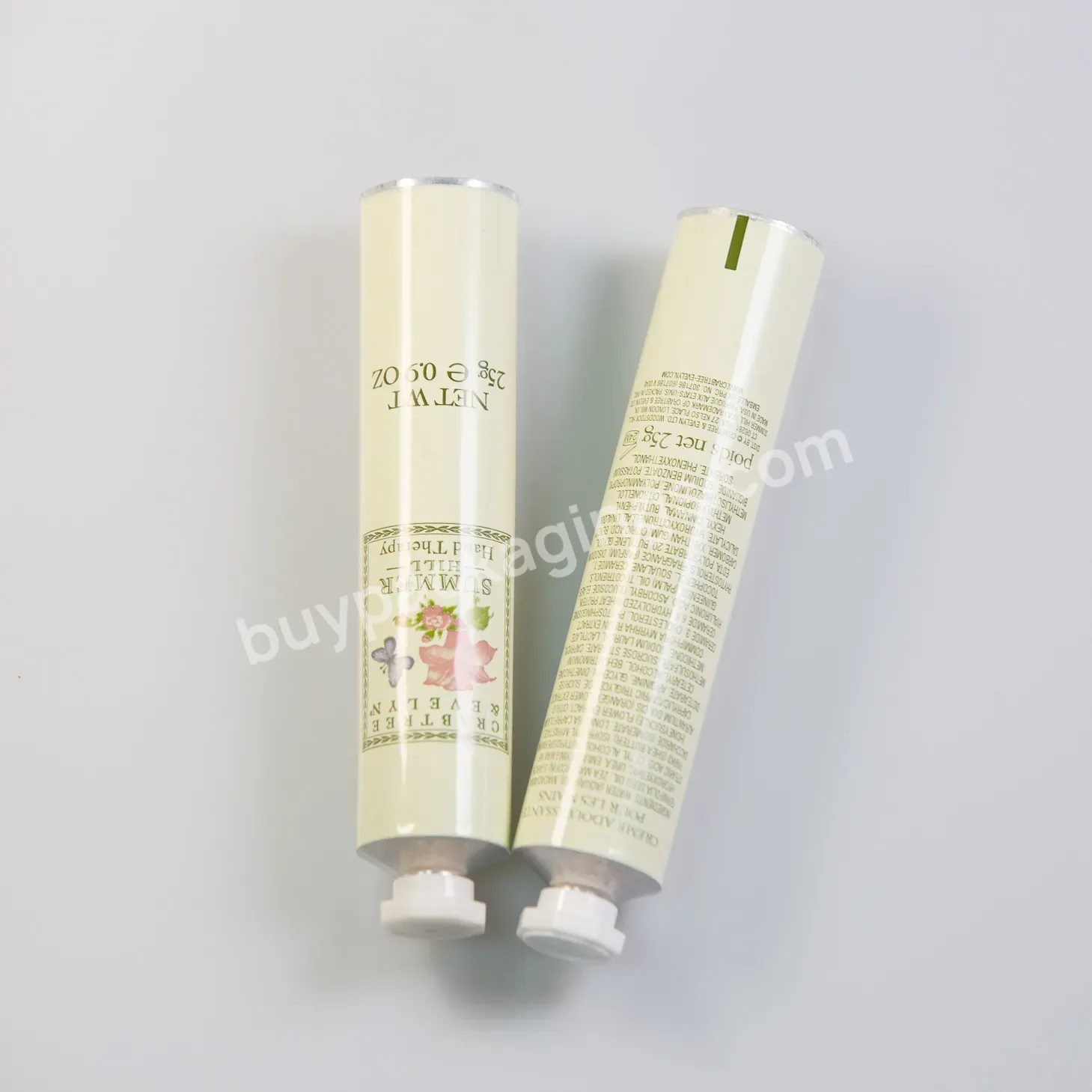 Wholesale Custom Recyclable Cosmetic Aluminum Tube Hand Cream Tube Packaging 3ml To 200ml Diameter 28mm 30mm 32mm 35mm