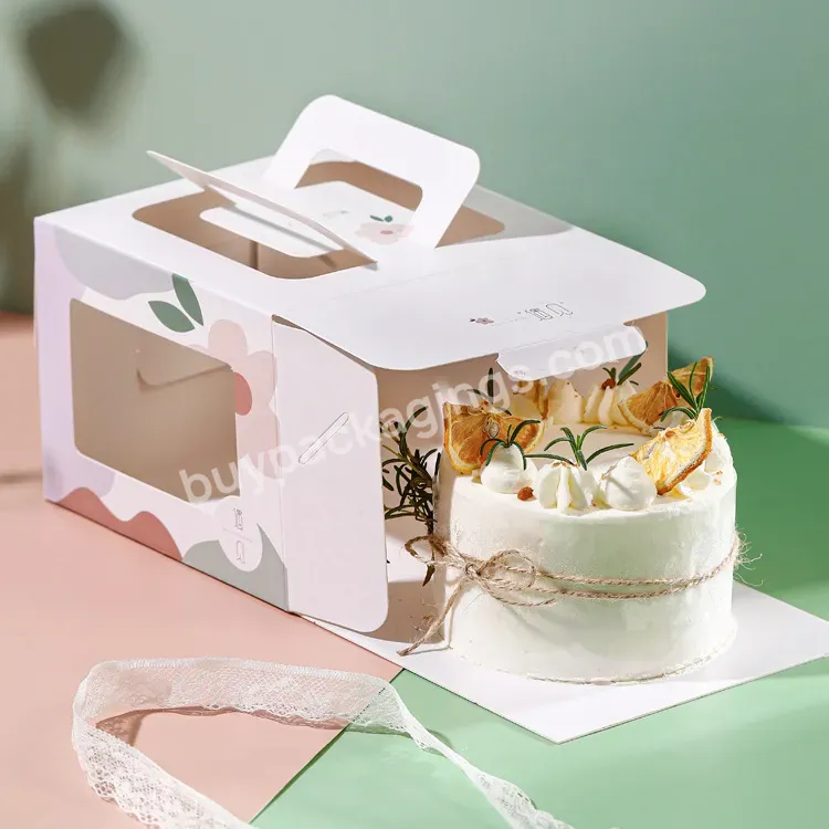 Wholesale Custom Size Rectangle Paper Wedding Birthday Cake Box With Window And Handle - Buy Wedding Cake Box,Birthday Cake Box,Cake Box With Window And Handle.