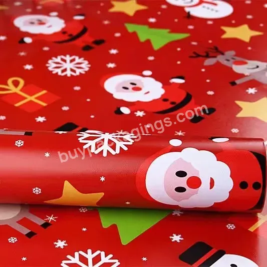 Wholesale Custom Tissue Paper Packaging Gift Wrapping Paper Roll Custom Print Christmas Wrapping Paper
