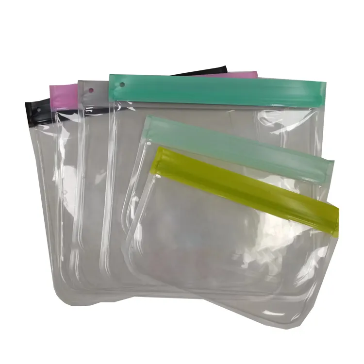 Wholesale Custom Transparent Makeup Cosmetic EVA Travel Toilet Storage Tie Dye Clear Zipper Wash Pouches Bag