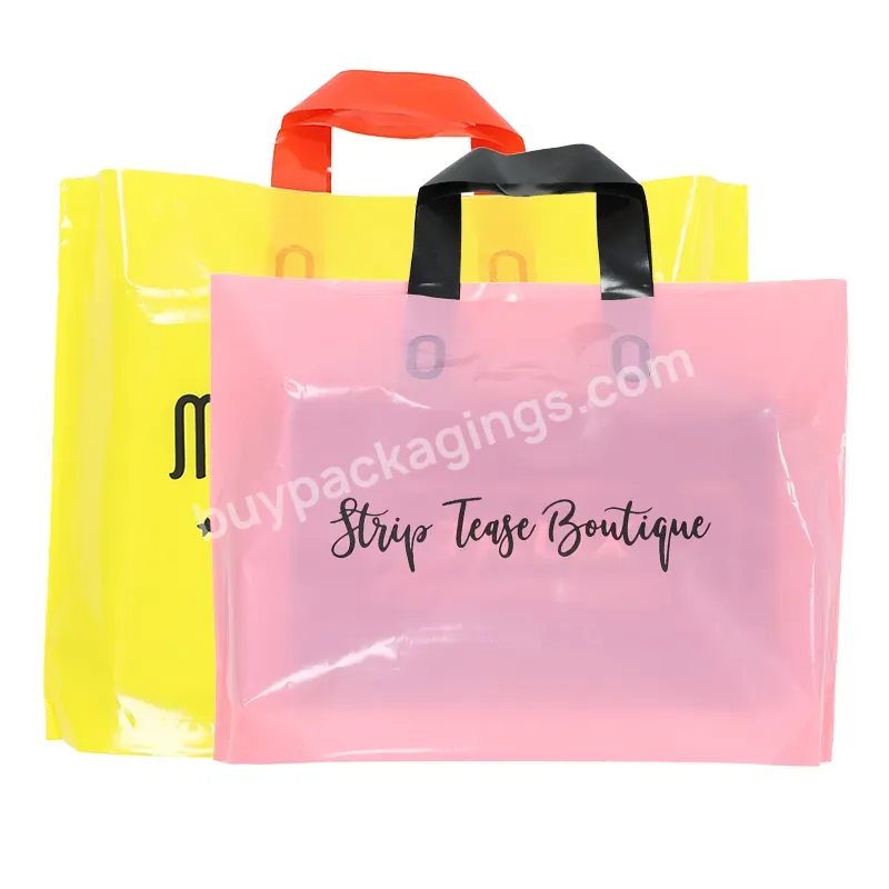 Wholesale Customizable Logo Printing Plastic Shopping Bag With Handle Recycle Shopping Bags - Buy Garment Bag,Plastic Shopping Bags,Shopping Bag With Handle.