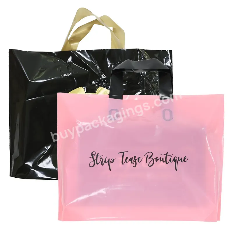 Wholesale Customizable Logo Printing Plastic Shopping Bag With Handle Recycle Shopping Bags - Buy Garment Bag,Plastic Shopping Bags,Shopping Bag With Handle.