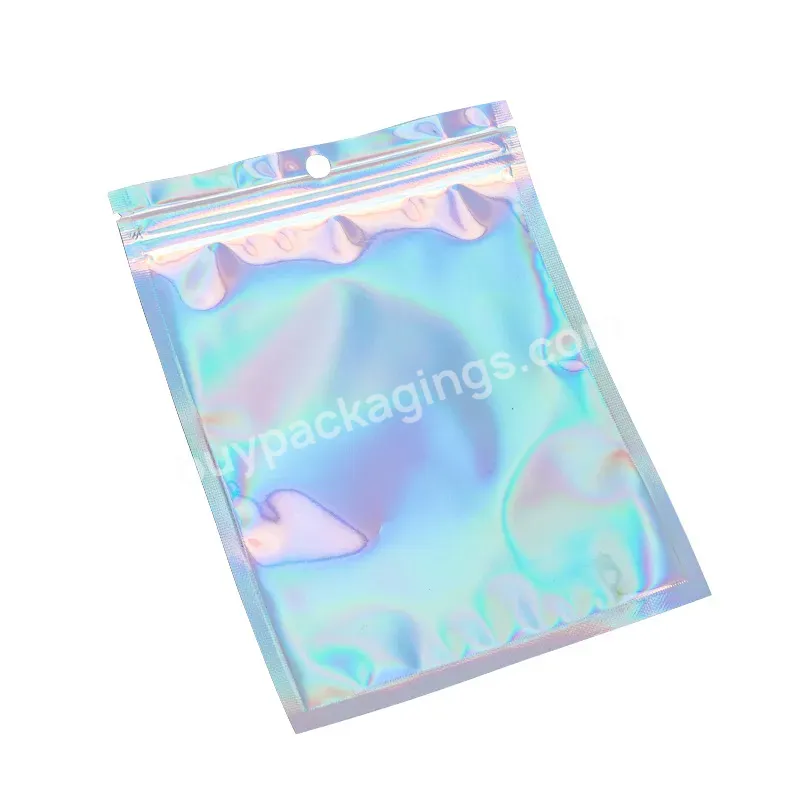 Wholesale Customized Laminated Polyester Film Holographic Laser Bags Plastic Packaging Bags - Buy Holographic Food Plastic Bags,Aluminum Foil Gift Jewelry Packaging Bag,Resealable Holographic Bag.