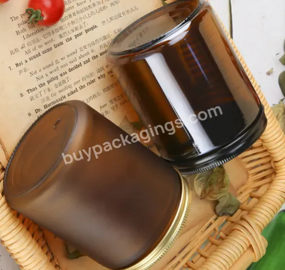 Wholesale Customized Luxury Frosted Empty Glass Candle Jars For Candle Making