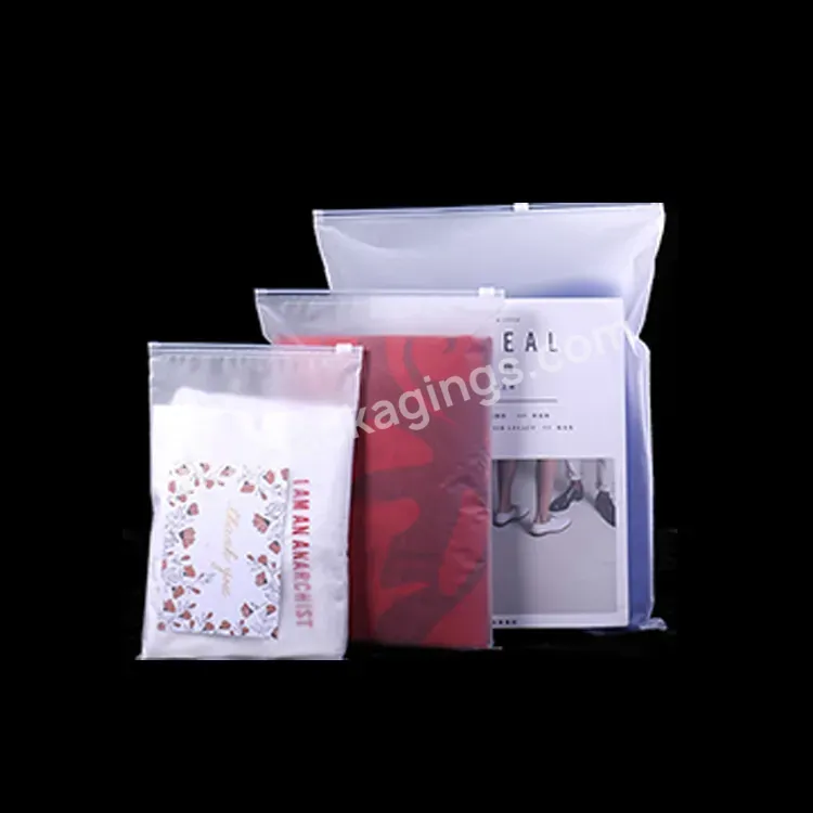 Wholesale Customized Plastic Transparent Zipper Bag Custom Logo Frosted Zipper Bag For Clothing Packaging - Buy Plastic Zipper Bag,Transparent Zipper Bag,Zipper Bags For Clothing Packaging.