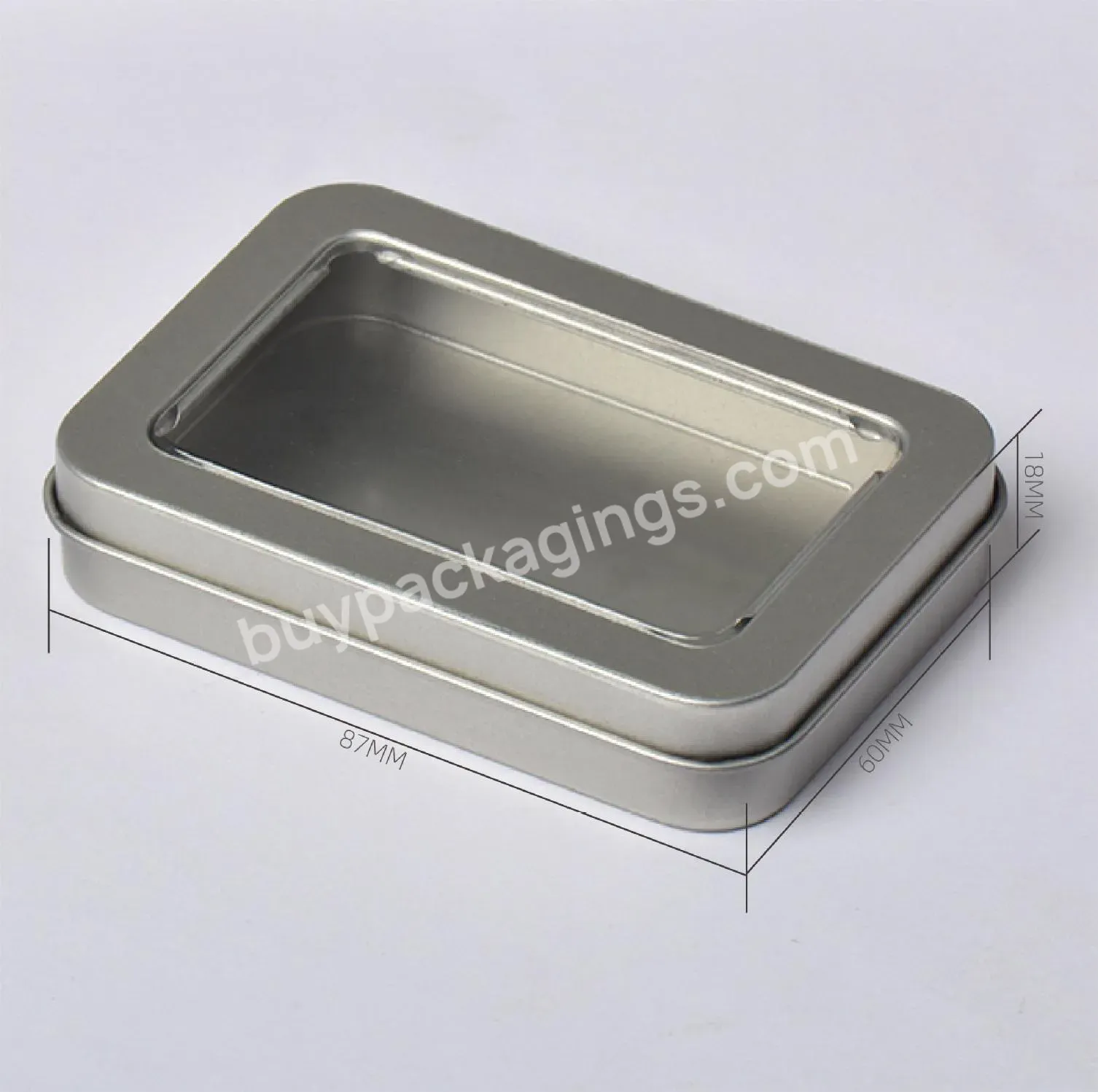 Wholesale Customized Rectangular Gold Tins With Pvc Clear Window Lids Metal Empty Tin Box For Cookies Biscuit Candy Packaging - Buy Christmas New Year Holiday Gift Tins Cans For Storage Food Graded Silver Gold Window With Two Lid Tinplate Boxes,Oem H