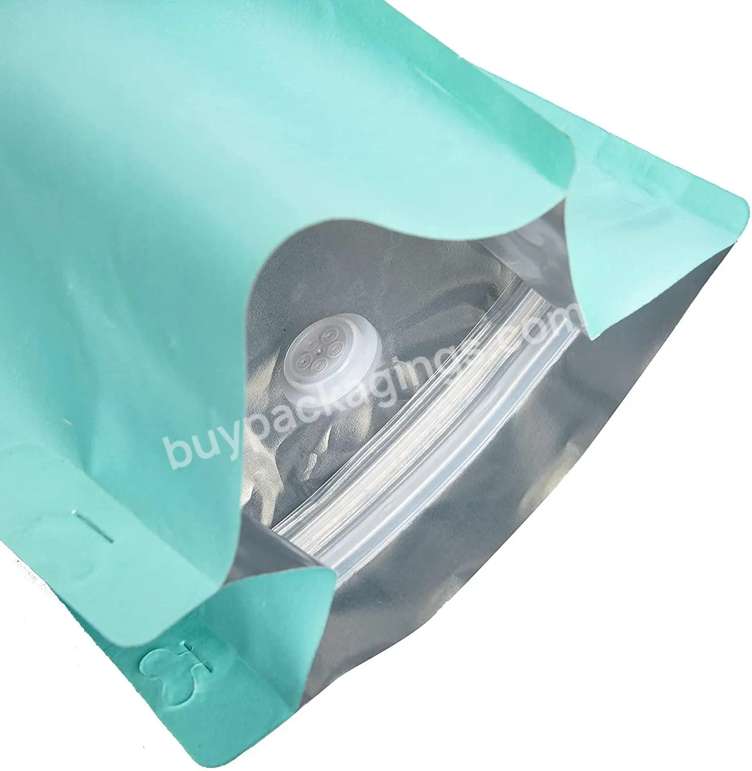 Wholesale Customized Reusable Coffee Bean Packing Flat Bottom Pouch With Valve 500g 1kg Aluminum Foil Coffee Tea Bags - Buy Custom Printed Compostable Biodegradable Food Grade Kraft Paper Cafe Coffee Packaging Bag Zip Packing Pouch With Plastic Valve